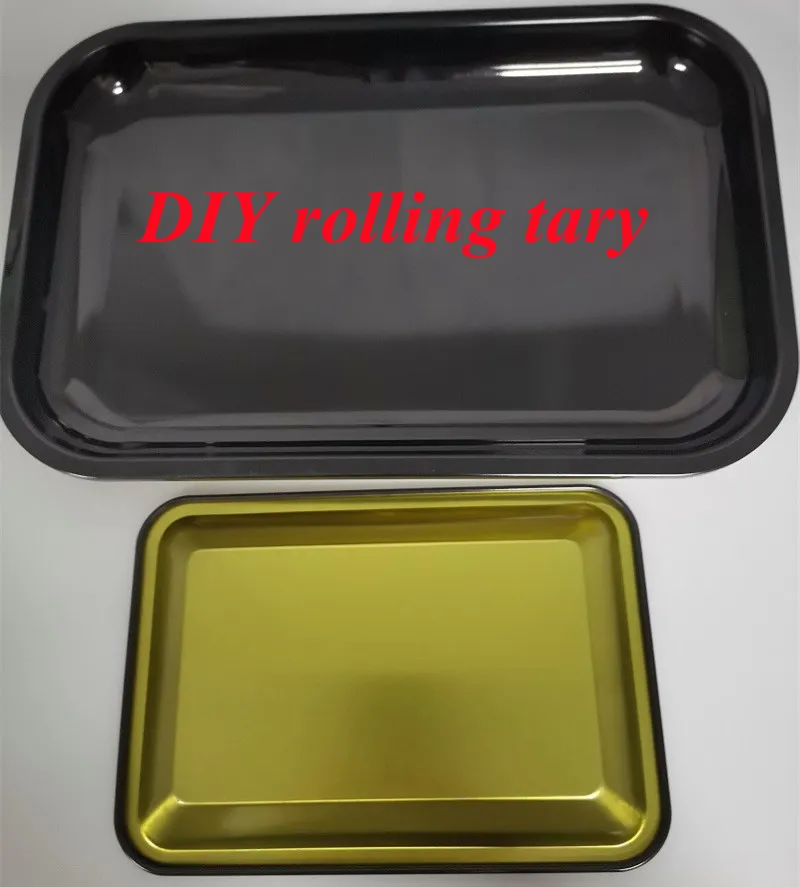 Cheapest!!!DIY Rolling Tray Metal Rolling Tobacco Trays Blank Unique  Cigarette Smoke Accessory Black Color With Fast Shipping Can Custom From  Weaving_web, $1.89